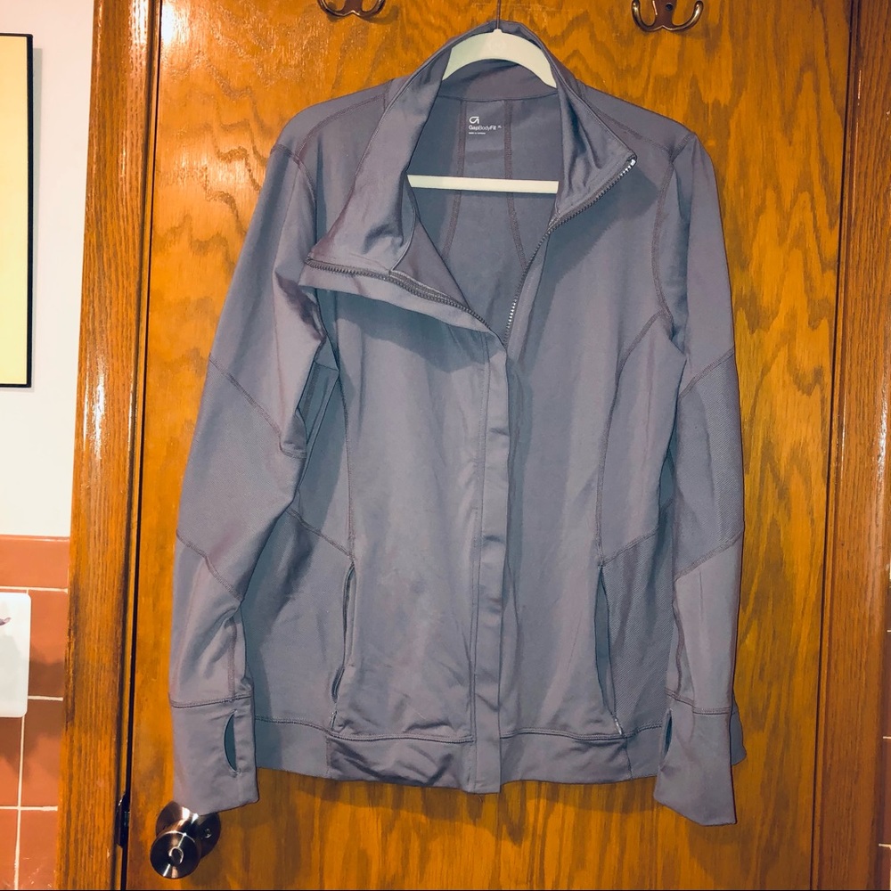 Gap Body Lavender Gray Workout Jacket XL